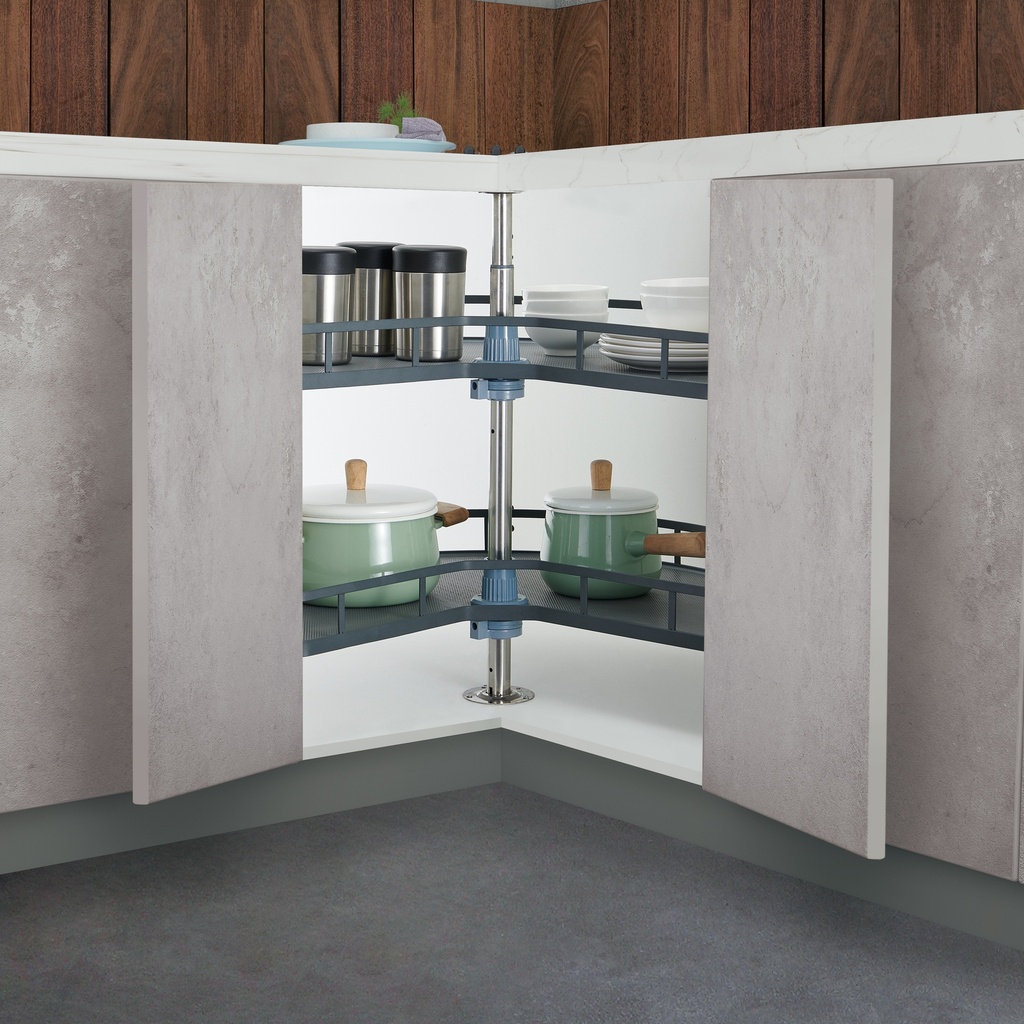 [PKA12-800] 3/4 Lazy Susan - Grey Solid Base (800mm)