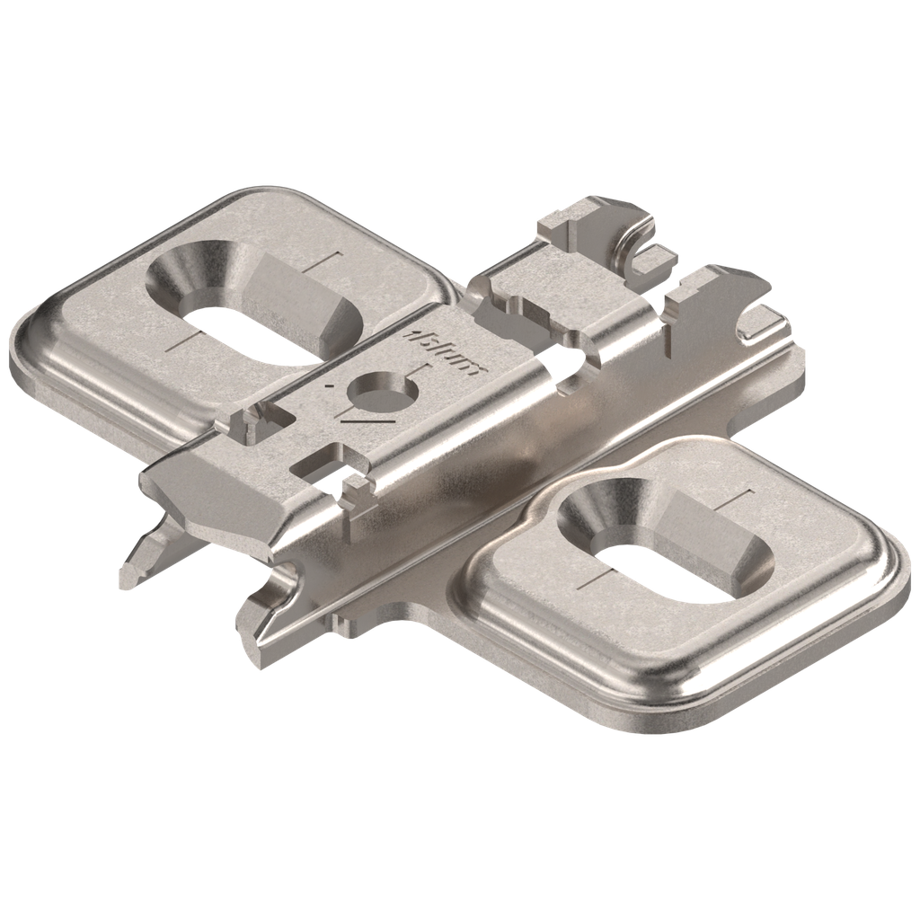 [173L6100] BLUM Mounting Plate (Screw-On, Steel, 0 mm)