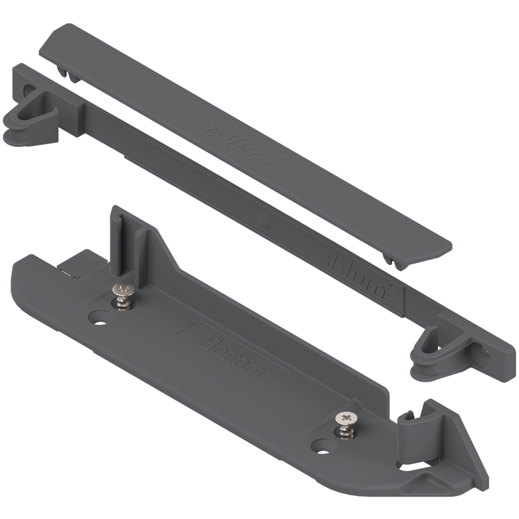 Blum SERVO-DRIVE bracket profile adapter vertical, lower/back + cover cap