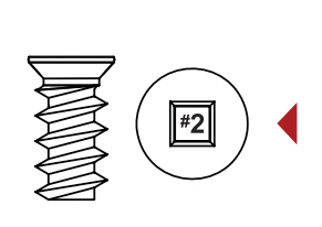 [PFS04-6313] Euro Screws, Flat Head Square Drive