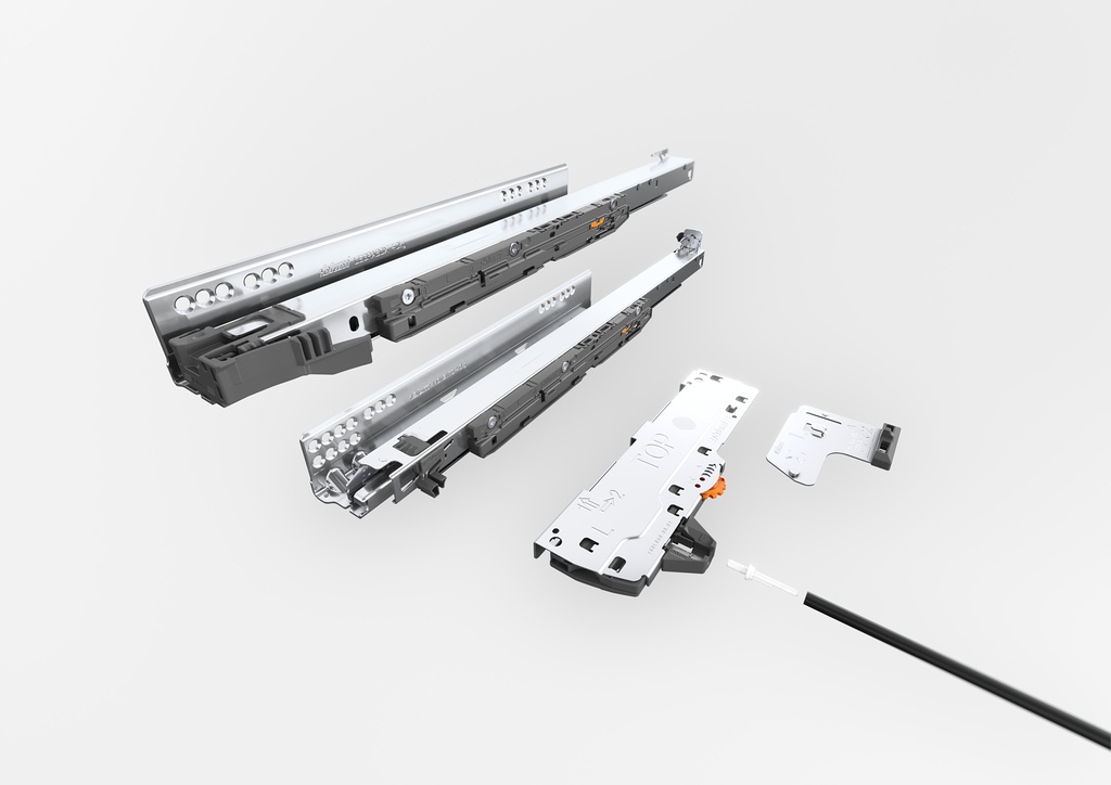 [T60L7040] TIP-ON BLUMOTION Mechanism for Movento and Legrabox (270 to 300 mm, White, Max. 10 kg)