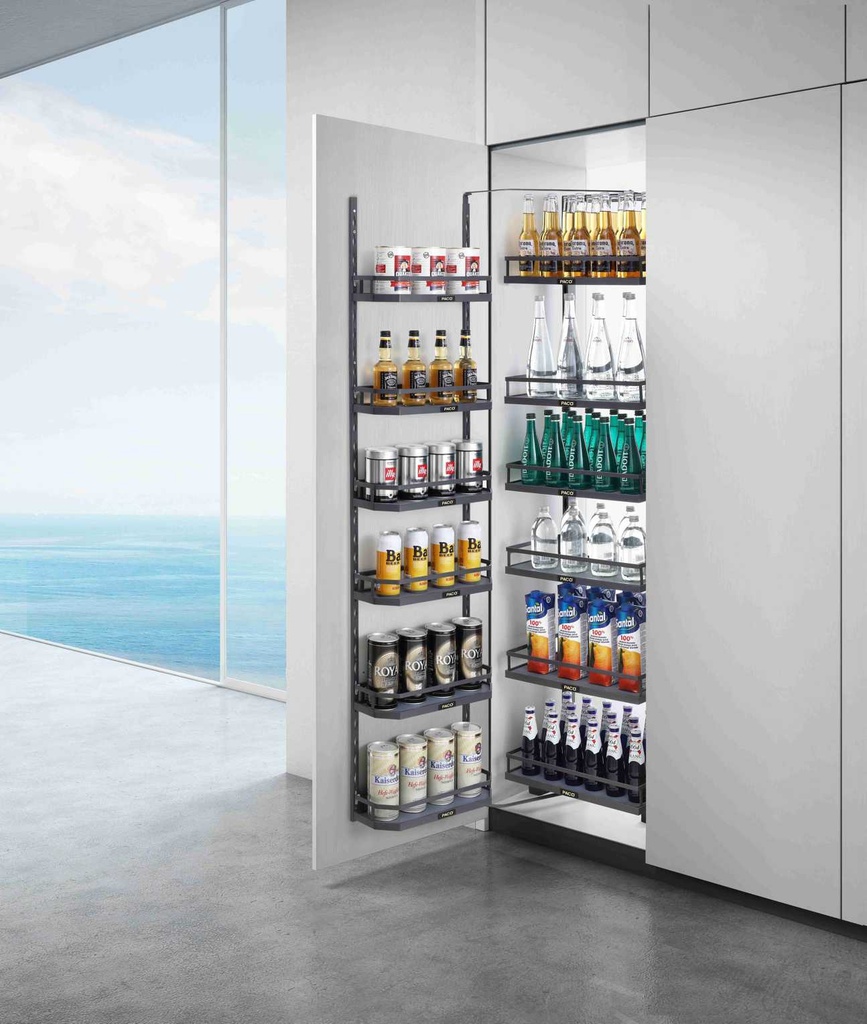 [PKA07-500-4] Tandem Pantry Unit (450mm, 1259mm - 1659mm (4 Layers))