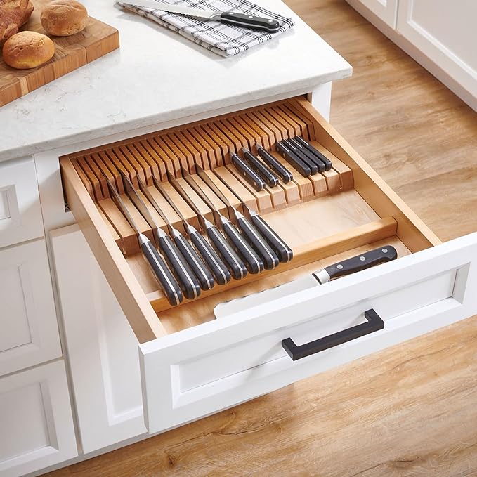[4WKB-1] Wood Knife Block Insert - 18 1/2" Wide Cut-To-Size
