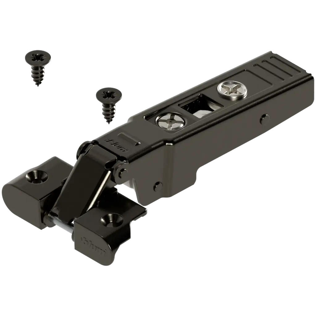 [9072524] Sensys aluminium frame hinge with integrated silent system (Sensys 8638i), nickel plated, overlay, Opening angle 95° (Nickel)