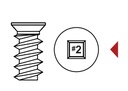 Euro Screws, Flat Head Square Drive