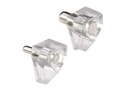 Clear Shelf Support With Metal Pin
